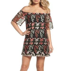 BB Dakota Gates Floral Embroidered Off-the-Shoulde